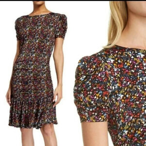 Tanya Taylor Effie Confetti Floral Mermaid Midi Dress(M)